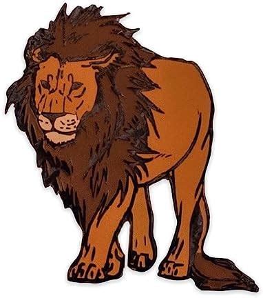Buy WWF-India | Animal Lapel Pin - Lion with Mane | Metal Enamelled ...