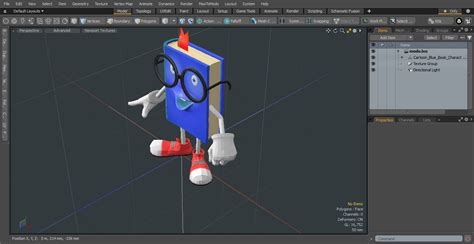 3D Cartoon Blue Book Character Standing Pose | 3D Molier International