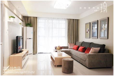 20平米简装现代风格客厅窗帘图片 – 设计本装修效果图