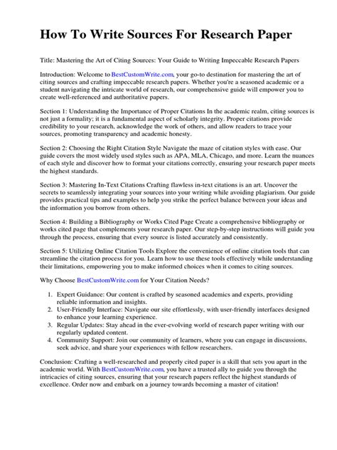 Image result for How to Write Sources On Research Paper