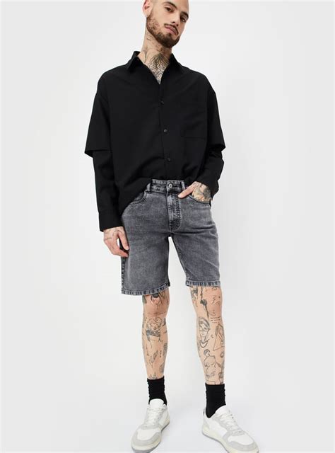 Buy Men Washed Denim Shorts Online at just Rs. 799.0 - 1000014891181 ...