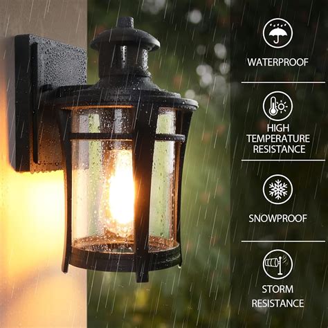Buy Motion Sensor Outdoor Lights, 3 Lighting Modes Porch Light Fixture ...