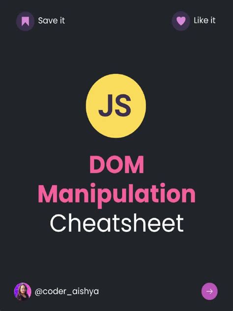 Image result for DOM API JavaScript Cheat Sheet