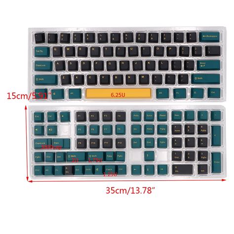 Buy HGYCPP 126 Key PBT Keycap Mars Theme Green Double-shot Dye Sub ...