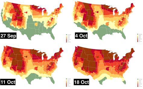 California Leaf Color Map - Leaf Peeping Map 2023: Plan Your Fall RV ...