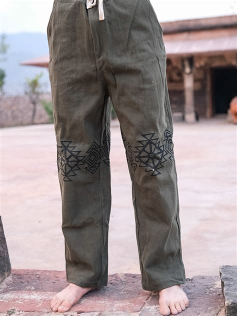Tribal Pants for Women – Boho Style Cotton with Elastic Waist – Crystal ...