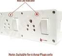 CONA Deluxe Universal 2-Way Switch Socket Box with Indicator 6 A Five ...