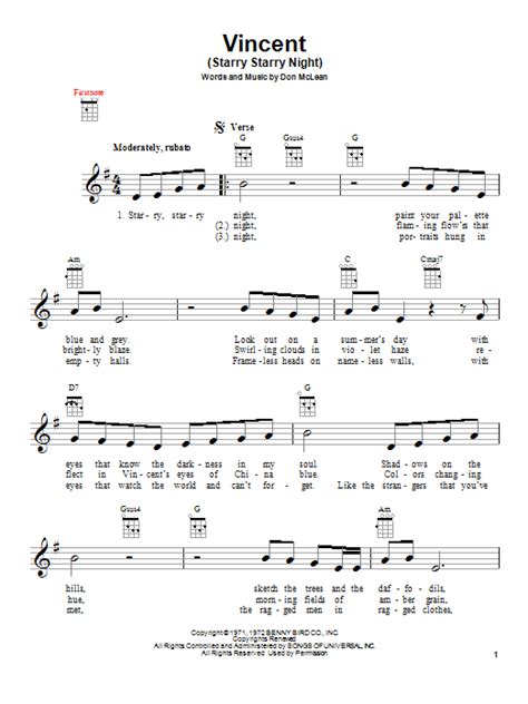 Image result for Starry Starry Night Ukulele Tutorial