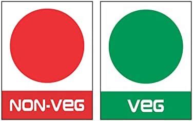 Anne Print Solutions® Non Veg + Veg Stickers Labels for Hotel Stickers ...