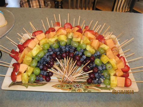 Rainbow Fruit Kabobs from Olivia's Baby Shower Same-sex Wedding ...