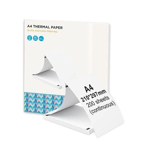 Seznik A4 Thermal Papers, Printing Paper, 210 mm width, 200 Sheets, 8
