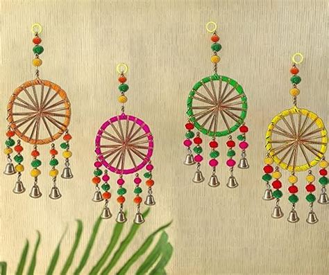 Buy Party Propz Multicolor Decorative Wall Hangings with Bells - 6 Pcs ...