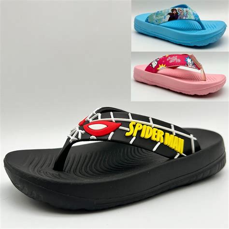 Three Colors Cartoon Kids Branded Summer Shoes Flip Flops Children ...