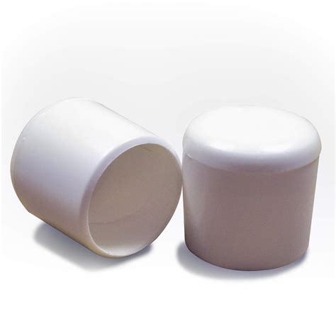 ajile Round Ferrule Domed End Cap in White Plastic for Tubular Feet ...
