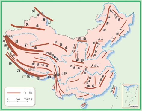 中国主要山脉示意图_中国地形图_初高中地理网