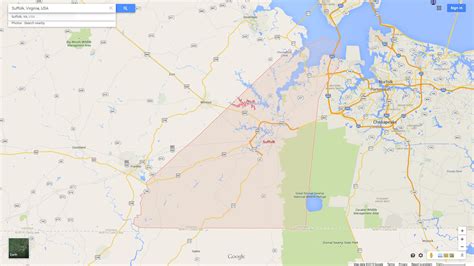 Suffolk, Virginia Map