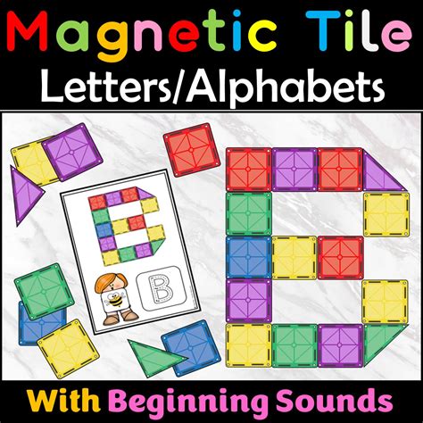 Alphabet Activities with Magnetic Tiles, Uppercase Letters A-Z | Made ...