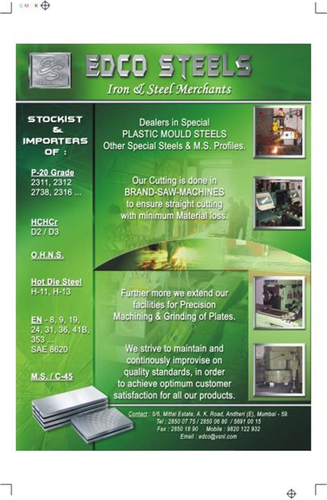 edco steels andheri e mumbai imported sulphur free pre hardened plastic ...