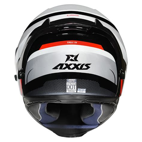 AXXIS EAGLE QUIRLY GLOSS WHITE BLACK RED HELMET – Destination Moto