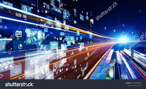 Transportation Technology Concept Intelligent Transport Systems Stock ...