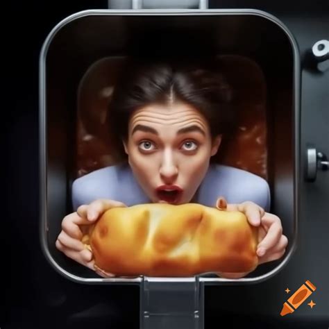 French person cooking in a fryer on Craiyon