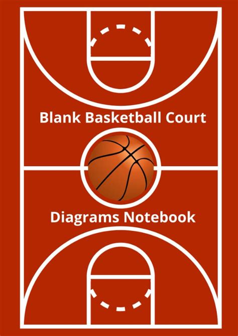 Buy Blank Basketball Court Diagrams : 200 Full Page Basketball Court ...