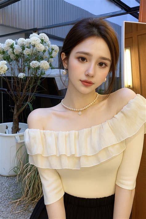 Double Layer Ruffle Edge Shoulder T-shirt – ARISAA