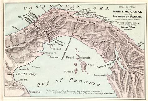 1931 Antique PANAMA CANAL Map Vintage Maritime Map of The | Etsy ...