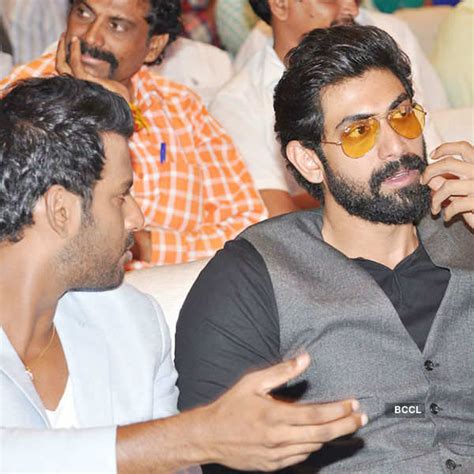Vishal and Rana Daggubati during the music launch of Telugu movie ...