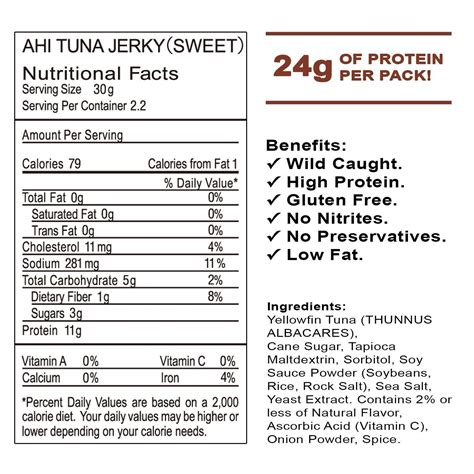 Ahi Tuna Fish Jerky - Sweet High Protein & Omega 3 – Itsumo Foods