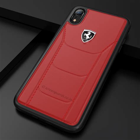 Ferrari ® Apple iPhone XR Official 488 GTB Logo Double Stitched Dual ...