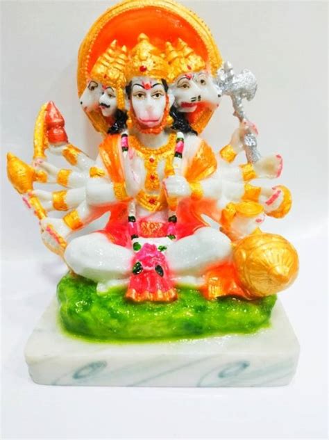 SRI BATUK PANCHMUKHI HANUMAN MARBLE STATUE 5.5inches Decorative ...