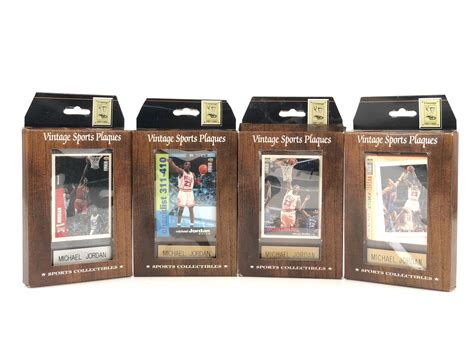 Lot - 4PC UPPER DECK MICHAEL JORDAN CARD VINTAGE SPORTS PLAQUES