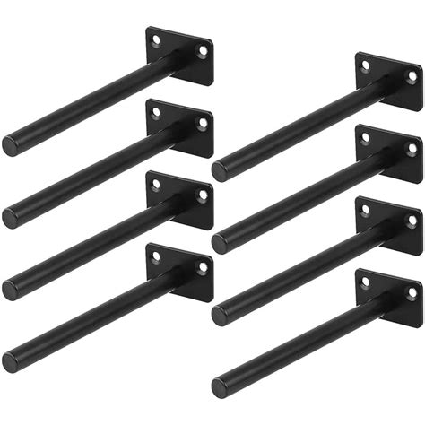 Buy 8 PCS 6 Inch Floating Shelf Brackets, Heavy Duty Concealed Blind ...