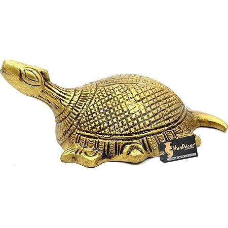 Buy Two Moustaches Brass Vastu Tortoise Statue Online at Low Prices in ...