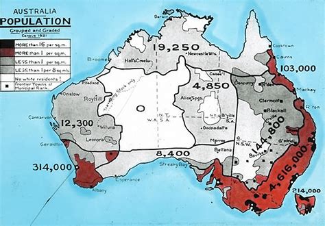 Population map of Australia - from the 1921 census : r/AussieMaps
