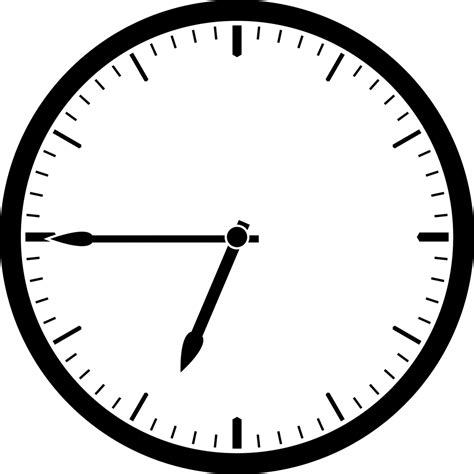 Clock 6:45 | ClipArt ETC
