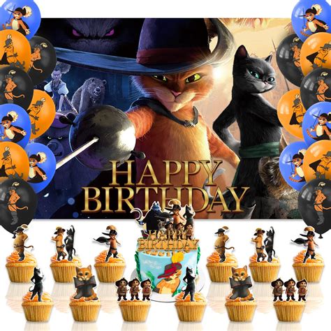 Puss Party Supplies In Boots Birthday Party Decorations,Include ...