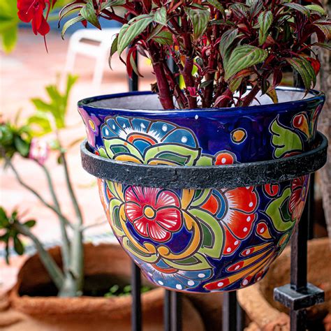 Mexican Ceramic Flower Pots Mexican Talavera Ceramic Flower Pot