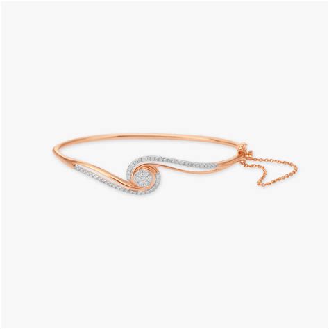 Swirl Diamond Bangle