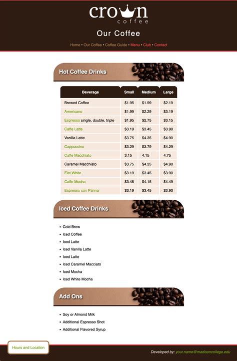 Image result for Coffee Project HTML