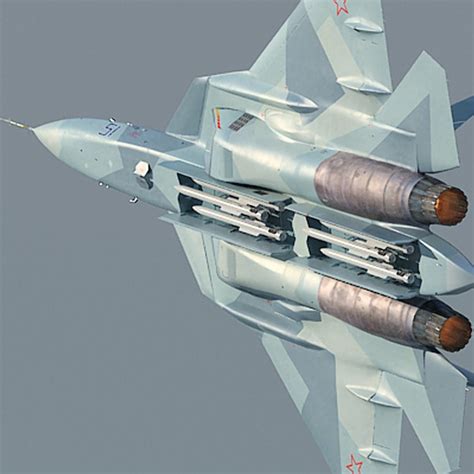 T-50 PAK-FA Fifth Generation Fighter Aircraft [FGFA] carrying missiles ...
