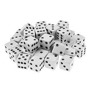 Handy Basics 100 Pack Standard Game Dice 16mm (White) : Amazon.in: Toys ...