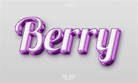 Berry 3d editable text effect | Free PSD