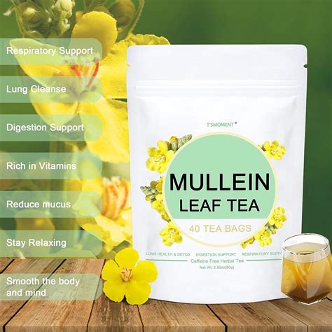 Mullein Leaf Tea Bags - Lung Cleanse & Respiratory Support | 40 Bags | Buy Now with Express ...