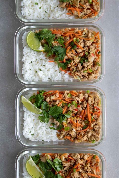 Teriyaki Ground Turkey Meal Prep Bowls - Stephanie Kay Nutrition
