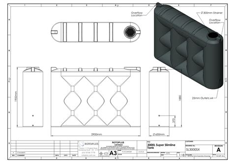 3000 LT Super Slim MONUMENT | Get Tanked Water Tanks