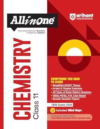 Arihant All in One Chemistry Class 11 Guide Book, CBSE Exams 2026, with ...