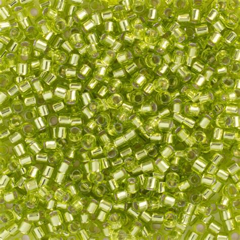Miyuki Delica Beads Size 10/0 2.2mm, DBM147 Silver Lined Chartreuse, 7