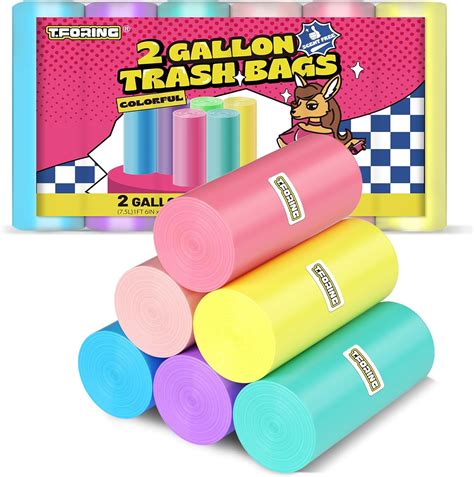 Amazon.com: T.FORING Mini Trash Bags 2 Gallon - 150 Count Small Garbage ...